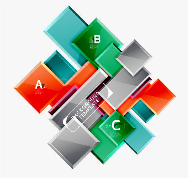 最小的方形横幅抽象背景图片下载