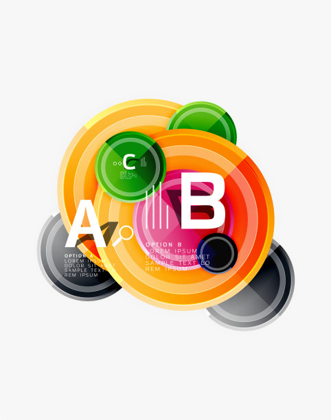 抽象的圆形几何形状现代圆图片下载