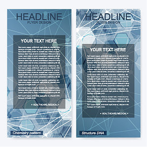 现代的一套传单横幅几何图片下载