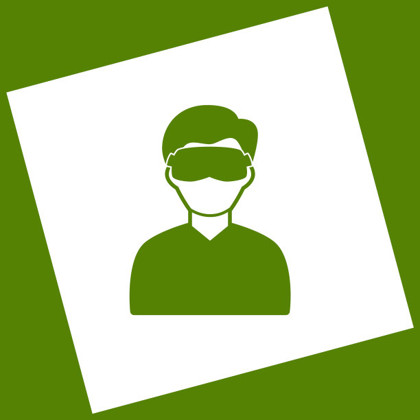 戴着睡眠面罩的男子在白色图标上签字图片下载