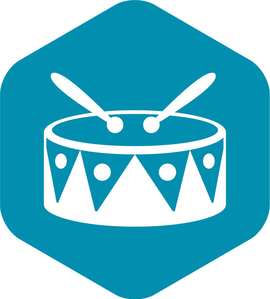 鼓和鼓槌图标样式简单图片下载