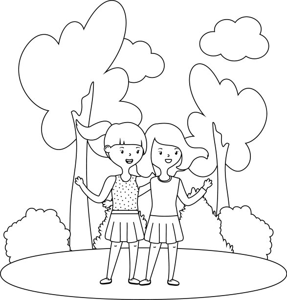 少女朋友设计图片下载