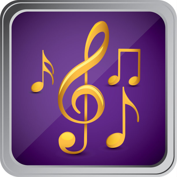 按钮用一套乐谱背景紫色图片下载