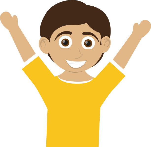 快乐微笑的男孩图标形象图片下载