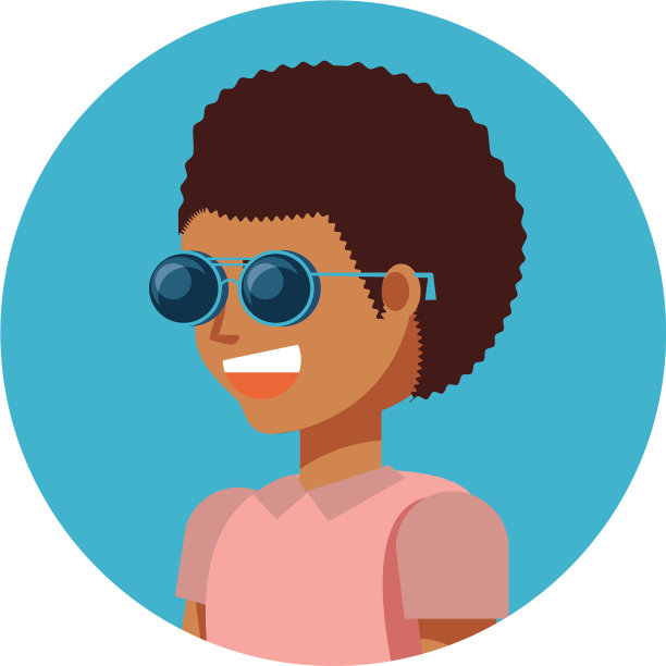 戴墨镜的年轻人化身图片下载