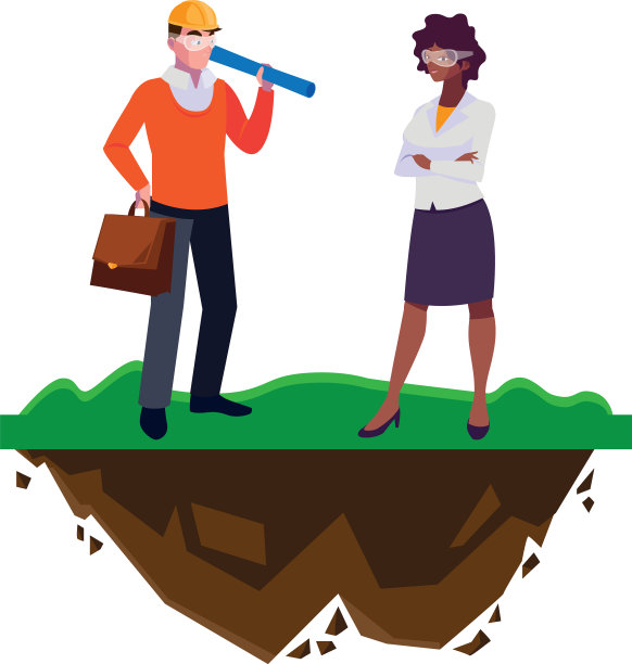 非洲女工程师与建筑师在上图片下载