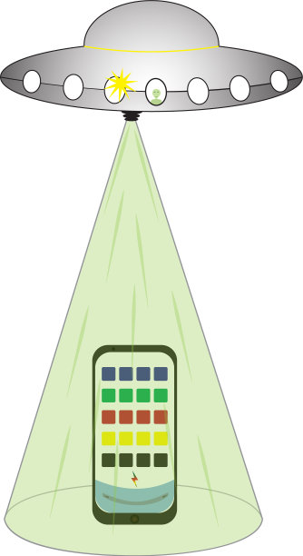 飞碟飞行的宇宙飞船孤立的白色照片图片下载
