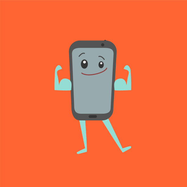 卡通人物强大的智能手机图片下载