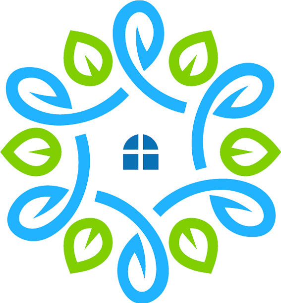 窗圈叶子装饰标志图片下载