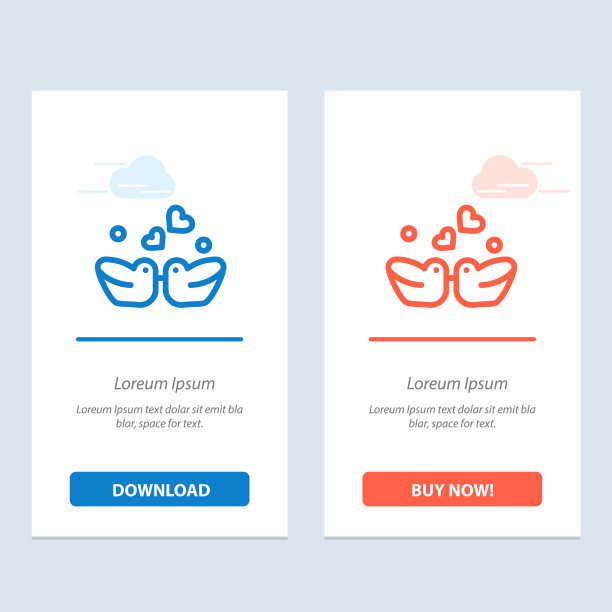 鸟，鸟，鸟，鸭，蓝色和红色图片下载