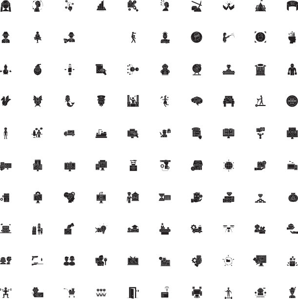 家庭礼物黑色概念图标家庭图片下载