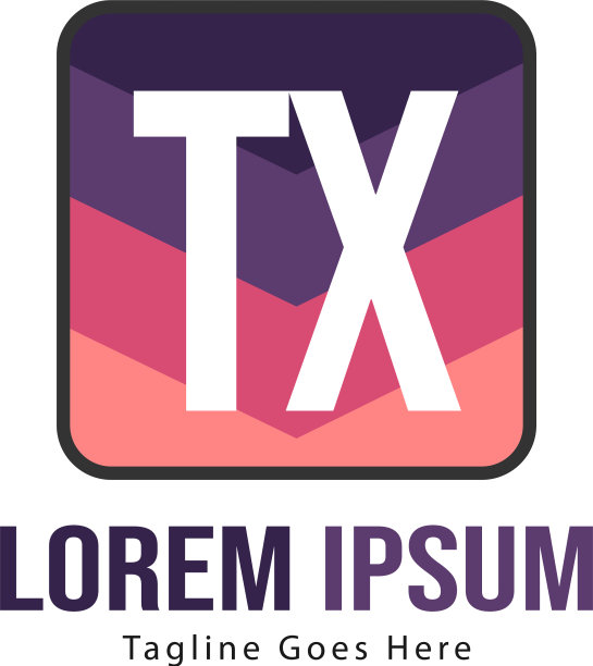 初始tx标志模板与现代框架图片下载