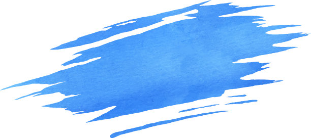 手绘蓝色水彩笔刷纹理图片下载