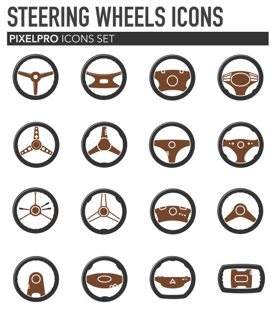 方向盘相关图标设置在背景为图片下载