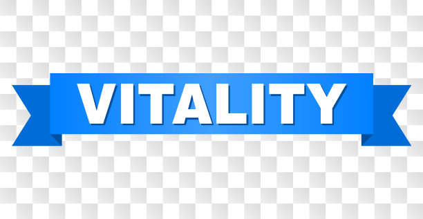 蓝色丝带配活力标题图片下载