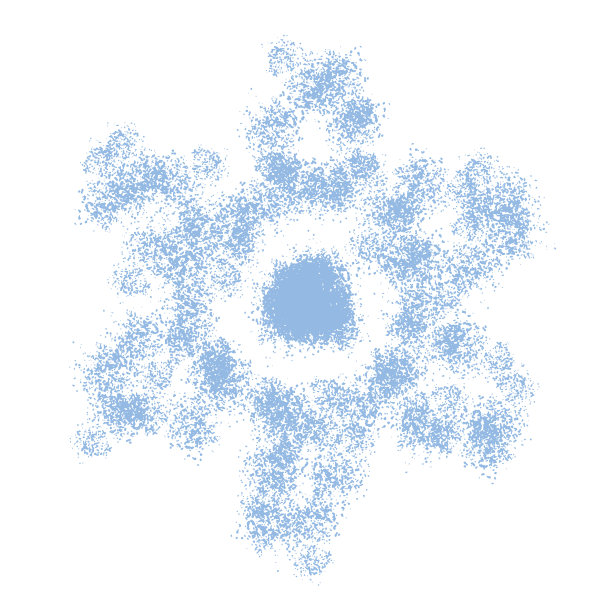 颗粒状的雪花孤立图片下载
