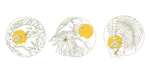 热带夏季海报模板图片下载