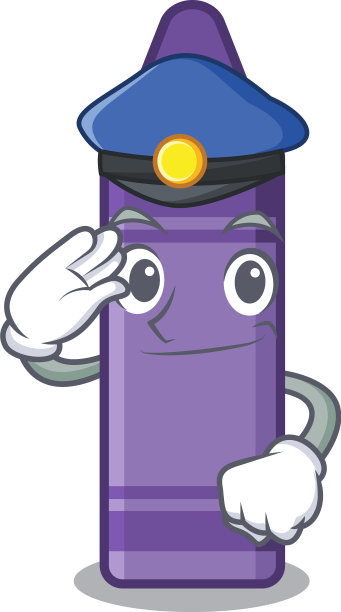 警察紫色蜡笔上面的漫画书图片下载