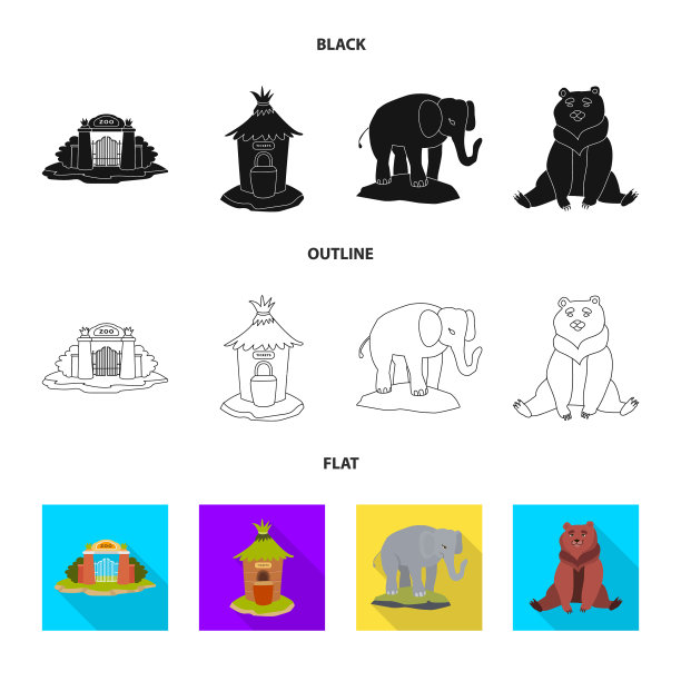 孤立对象的本质和趣味符号的集合图片下载