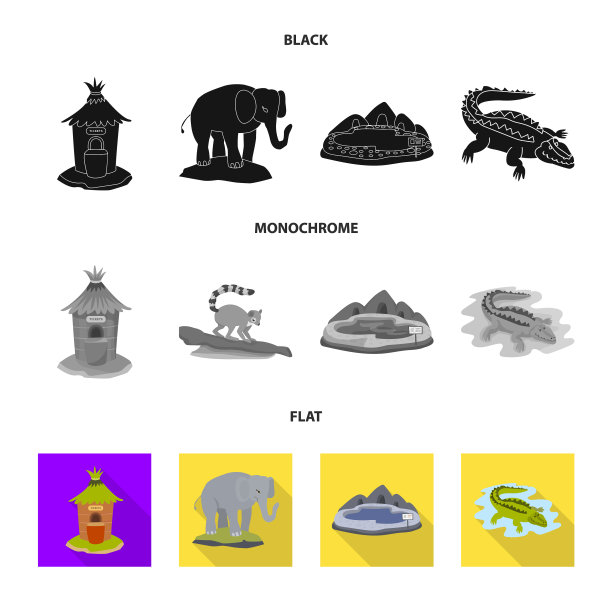 设计的自然和有趣的标志收集图片下载