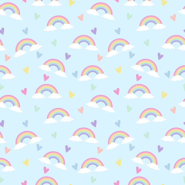 彩虹色无缝图案图片下载