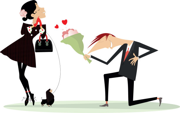 男人和女人坠入爱河的概念图片下载