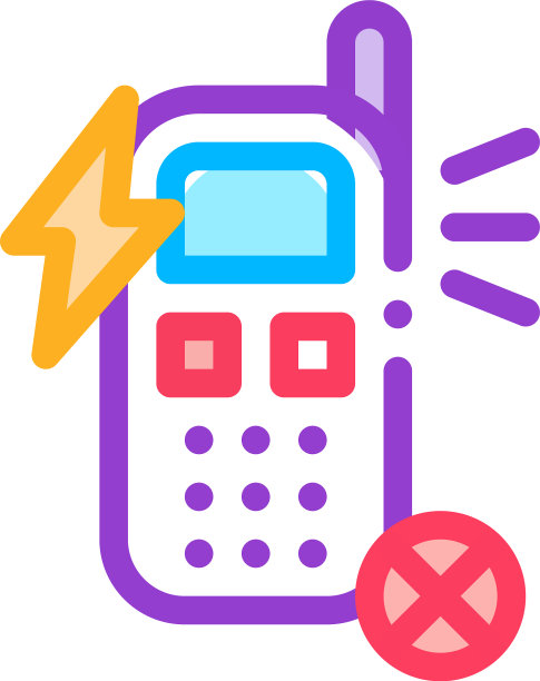 破碎的手机图标轮廓图片下载