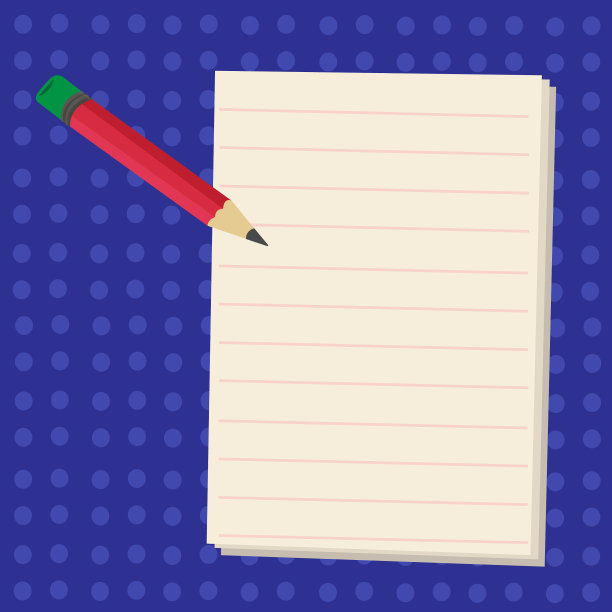 小铅笔与橡皮和空白线白色图片下载