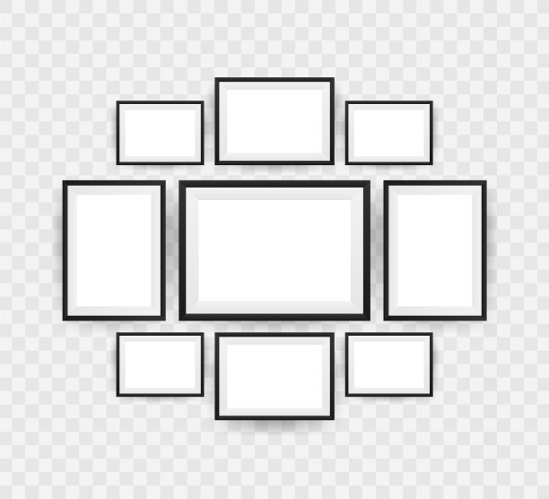 黑色相框孤立的背景股票图片下载