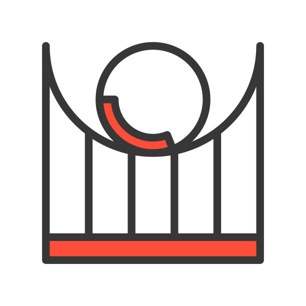 过山车图标填充轮廓样式可编辑图片下载