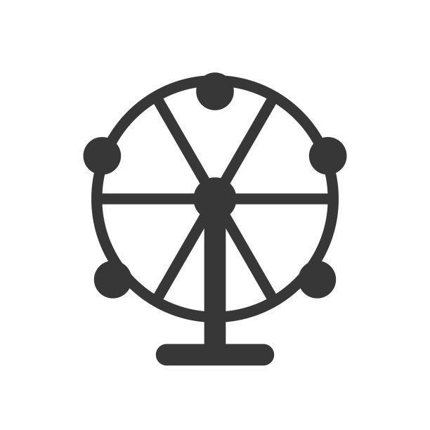 摩天轮图标游乐园相关solid图片下载