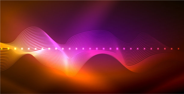 霓虹灯波背景图片下载