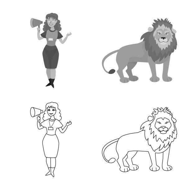 自然和乐趣的标志集图片下载