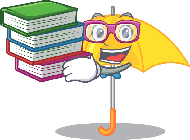 学生用书经典的黄伞造型图片下载