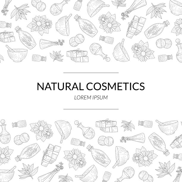 天然化妆品横幅模板生态有机图片下载