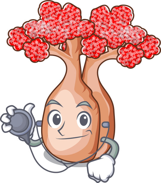 医生瓶树在玫瑰形状卡通图片下载