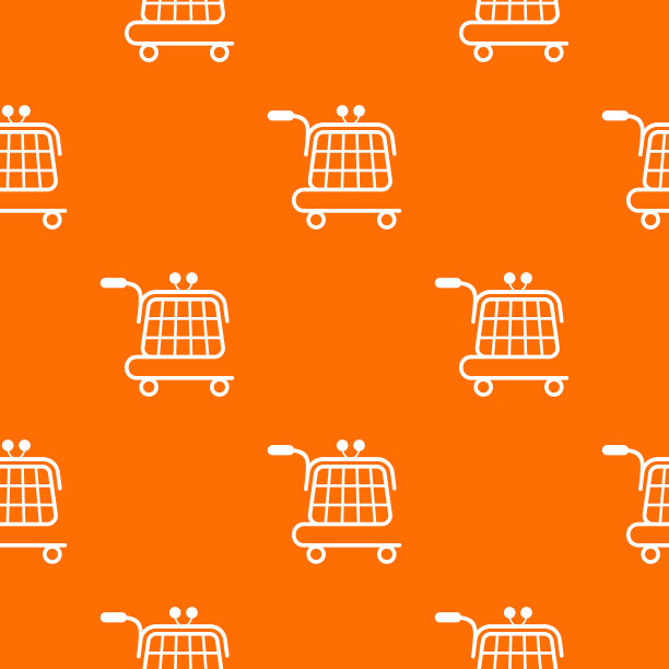 经济小车花纹橙色图片下载