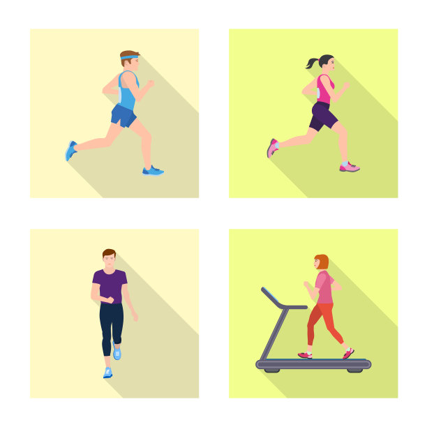 设计运动和优胜者标志套装图片下载