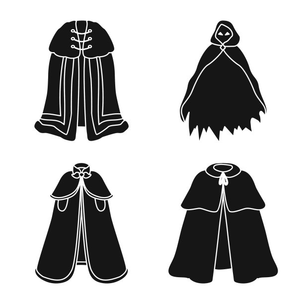 孤立对象织物和服装标志集图片下载