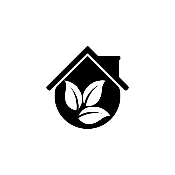 生态屋自然标志设计模板图片下载