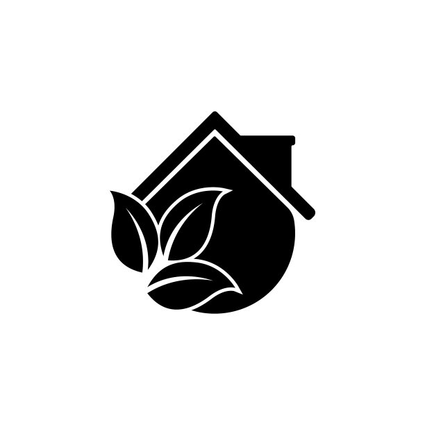 生态屋自然标志设计模板图片下载