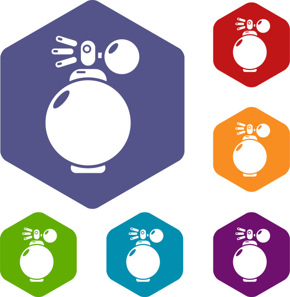 香水瓶现代图标六面体图片下载