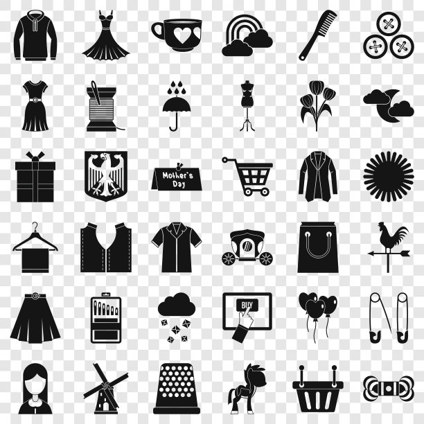 着装图标设置简单的风格图片下载