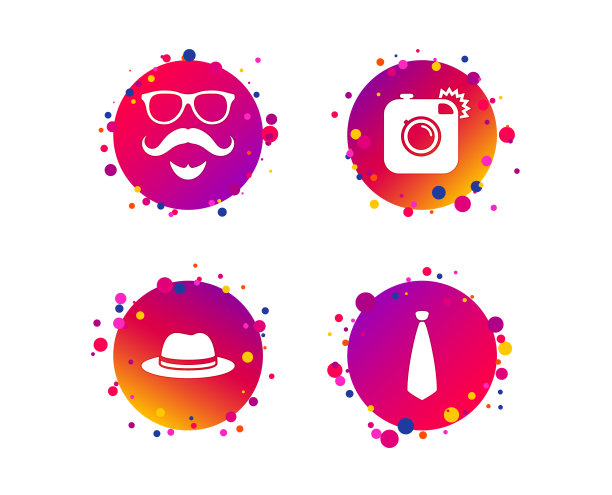 潮人相机图标眼镜的象征图片下载