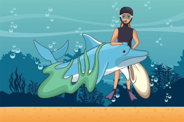 海洋清洁志愿者图片下载