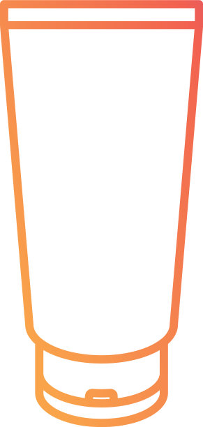 白色背景上的轮廓防晒霜图片下载