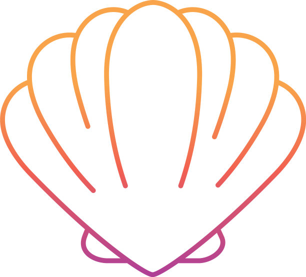 白色的贝壳在海上剪影图片下载