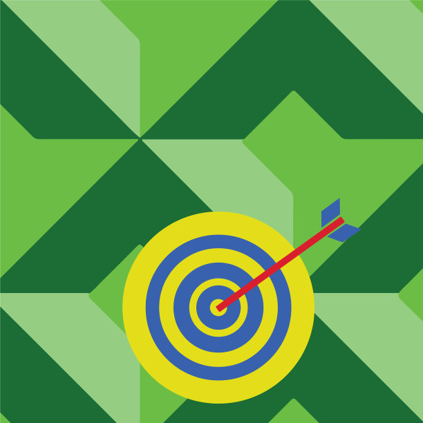 彩色飞镖板在圆圈同心风格图片下载