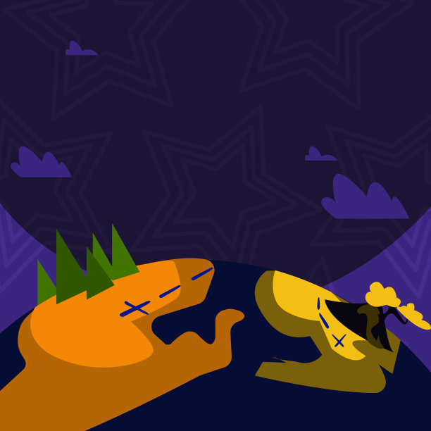 五颜六色的登山风景图片下载