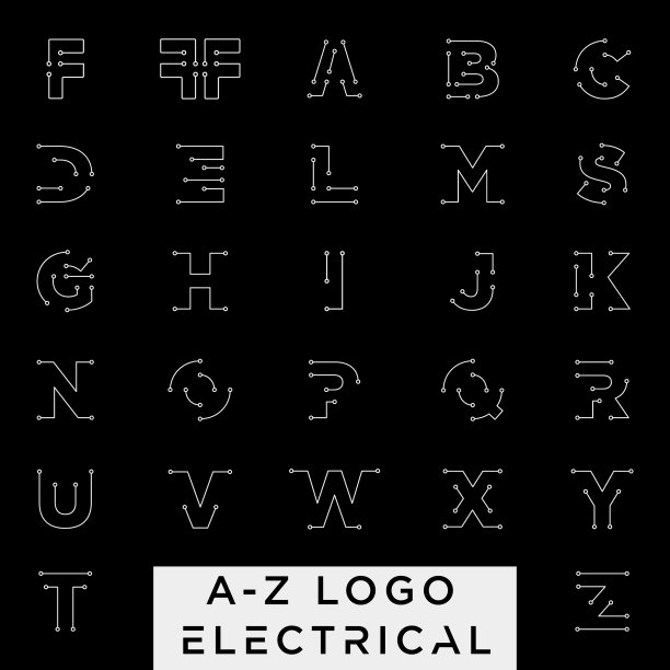 连接或电气标识a-z设计图标图片下载